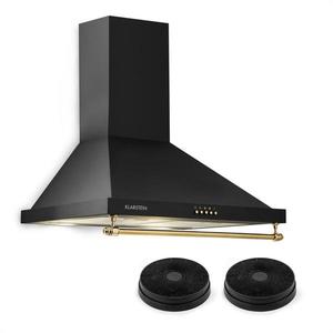 Klarstein Montblanc, digestoř, sada pro recirkulační provoz 610m³/h 165W 2x1, 5W, černá obraz