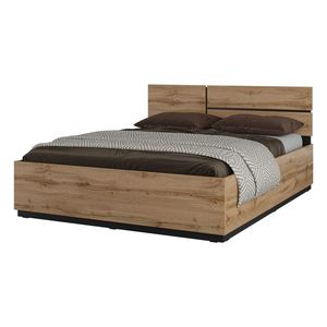 Postel BONIFACIO 160x200 cm, dub wotan/černá obraz