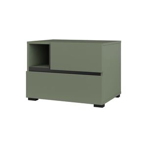 Noční stolek BONIFACIO 2S, zelená/černá obraz