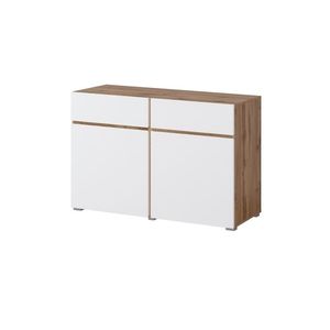 Komoda BONIFACIO 2D2S, dub wotan/bílá obraz