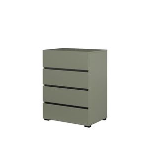 Komoda BONIFACIO 4S 60 cm, zelená/černá obraz