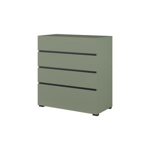 Komoda BONIFACIO 4S 80 cm, zelená/černá obraz