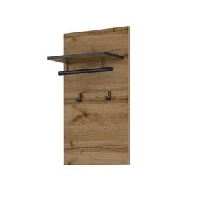 Nástěnný věšák BONIFACIO, dub wotan/černá obraz