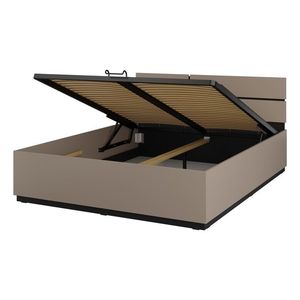 Postel BONIFACIO 160x200 cm s roštem a úložným prostorem, congo/černá obraz