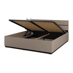 Postel BONIFACIO 180x200 cm s roštem a úložným prostorem, congo/černá obraz