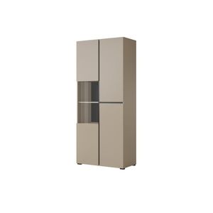 Vitrína BONIFACIO 3D, congo/černá obraz