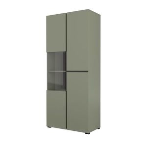 Vitrína BONIFACIO 3D, zelená/černá obraz