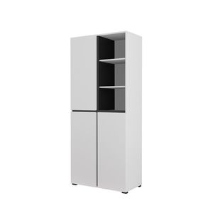 Skříň BONIFACIO 3D, bílá/černá obraz