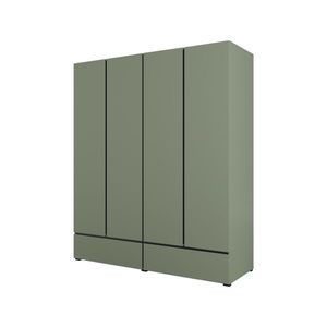 Skříň BONIFACIO 4D2S, zelená/černá obraz