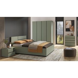 Ložnice BONIFACIO, zelená/černá obraz