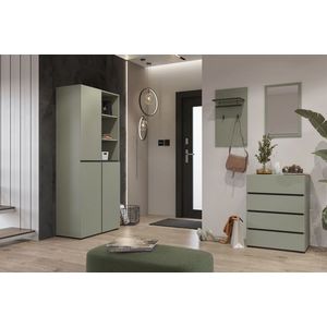 Předsíň BONIFACIO, zelená/černá obraz