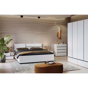 Ložnice BONIFACIO, bílá/černá obraz