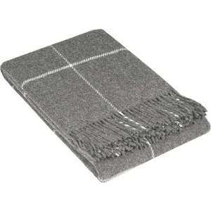 Šedý vlněný pléd LANZARETTI Premium, 140 x 200 cm obraz