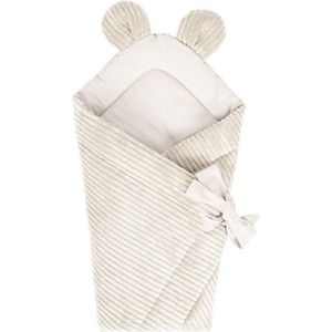 Béžová manšestrová dětská zavinovačka 35x65 cm – Meowbaby obraz