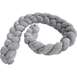 Šedý manšestrový mantinel do postýlky 300 cm – Meowbaby obraz