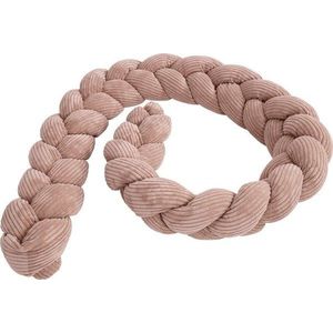 Růžový manšestrový mantinel do postýlky 200 cm – Meowbaby obraz