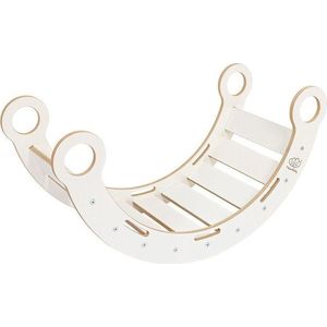 Bílá houpačka z borovicového dřeva 39x75x38 cm Montessori – Meowbaby obraz