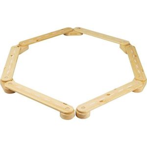 Senzorická dráha z borovicového dřeva v přírodní barvě 10x408x5 cm Montessori – Meowbaby obraz