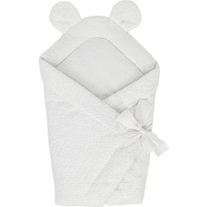 Bílá dětská zavinovačka z materiálu bouclé 35x65 cm – Meowbaby obraz
