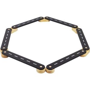 Černá senzorická dráha z borovicového dřeva 10x408x5 cm Montessori – Meowbaby obraz