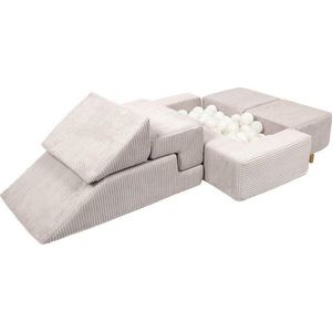 Krémové manšestrové pěnové hřiště 100x35x40 cm Montessori – Meowbaby obraz