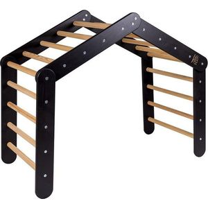 Černý pikler trojúhelník z borovicového dřeva 61x112x94 cm Montessori – Meowbaby obraz