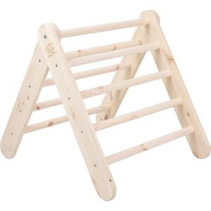 Pikler trojúhelník z borovicového dřeva v přírodní barvě 60x60x60 cm Montessori – Meowbaby obraz