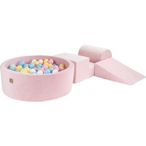 Růžové sametové pěnové hřiště 225x90x30 cm Montessori – Meowbaby obraz