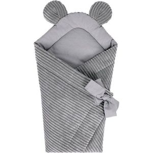 Šedá manšestrová dětská zavinovačka 35x65 cm – Meowbaby obraz