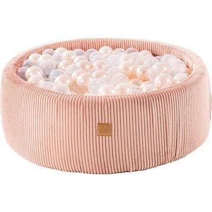 Růžový manšestrový bazének s míčky ø 90x30 cm Montessori – Meowbaby obraz