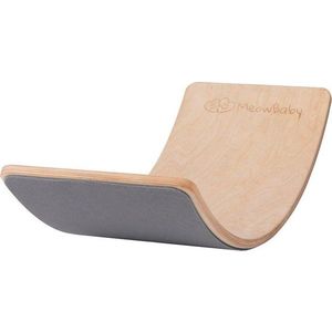 Šedá/v přírodní barvě balanční deska z borovicového dřeva 80x30x18 cm Montessori – Meowbaby obraz
