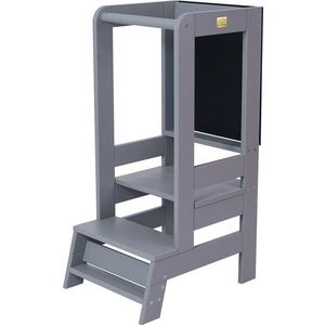 Šedá učicí věž z borovicového dřeva Montessori – Meowbaby obraz