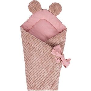 Růžová manšestrová dětská zavinovačka 35x65 cm – Meowbaby obraz