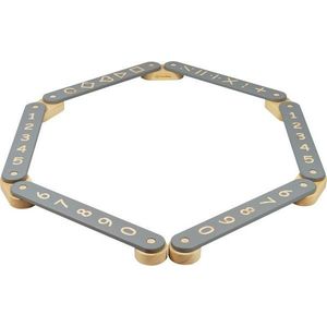 Šedá senzorická dráha z borovicového dřeva 10x408x5 cm Montessori – Meowbaby obraz