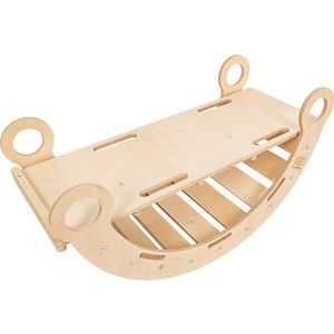 Houpačka z borovicového dřeva v přírodní barvě 39x75x38 cm Montessori – Meowbaby obraz