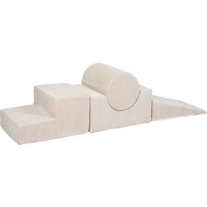 Krémové manšestrové pěnové hřiště 45x170x30 cm Montessori – Meowbaby obraz