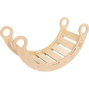Houpačka z borovicového dřeva v přírodní barvě 39x75x38 cm Montessori – Meowbaby obraz