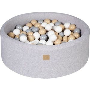 Šedý manšestrový bazének s míčky ø 90x30 cm Montessori – Meowbaby obraz