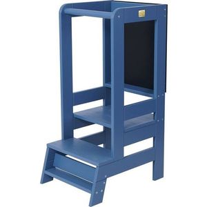 Modrá učicí věž z borovicového dřeva Montessori – Meowbaby obraz