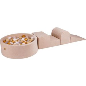 Krémové sametové pěnové hřiště 225x90x30 cm Montessori – Meowbaby obraz