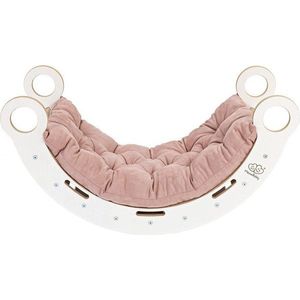 Bílá/růžová houpačka z borovicového dřeva 39x75x38 cm Montessori – Meowbaby obraz