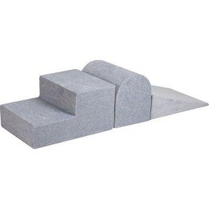 Světle šedé sametové pěnové hřiště 45x143x30 cm Montessori – Meowbaby obraz