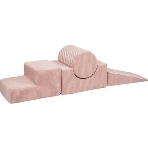 Růžové manšestrové pěnové hřiště 45x170x30 cm Montessori – Meowbaby obraz