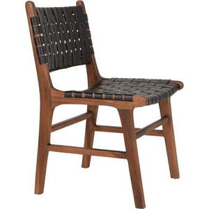 Černo-hnědé jídelní židle z teakového dřeva v sadě 2 ks Perugia – House Nordic obraz