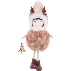 Látková závěsná vánoční dekorace 17 cm Deer Girl – Casa Selección obraz