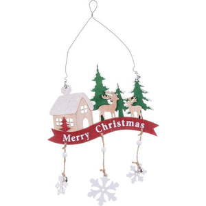 Dřevěná závěsná vánoční dekorace 19, 5 cm Merry Christmas – Casa Selección obraz