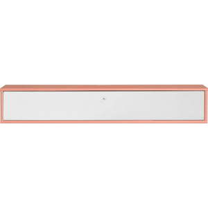 Bílý/růžový TV stolek 133x22x32, 5 cm Mistral – Hammel Furniture obraz