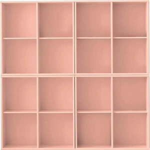 Růžová závěsná knihovna 140x140x27 cm Mistral – Hammel Furniture obraz
