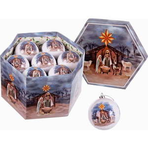 Papírové vánoční koule v sadě 14 ks ø 7, 5 cm Nativity Memory – Casa Selección obraz