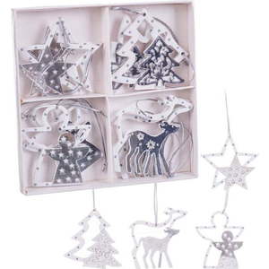 Dřevěné vánoční ozdoby v sadě 8 ks 6 cm – Casa Selección obraz